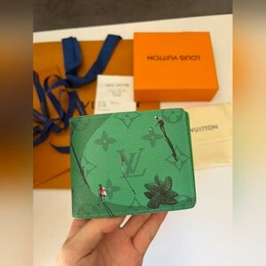 Louis Vuitton Green Slender Wallet
